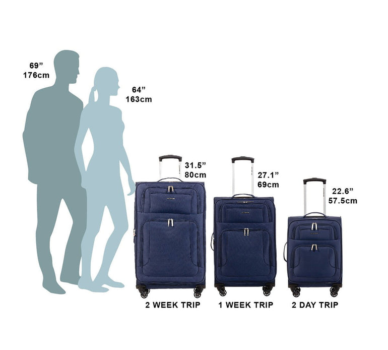 Jetstream Luggage Jetstream 3 Piece Spinner Expandable Luggage Set