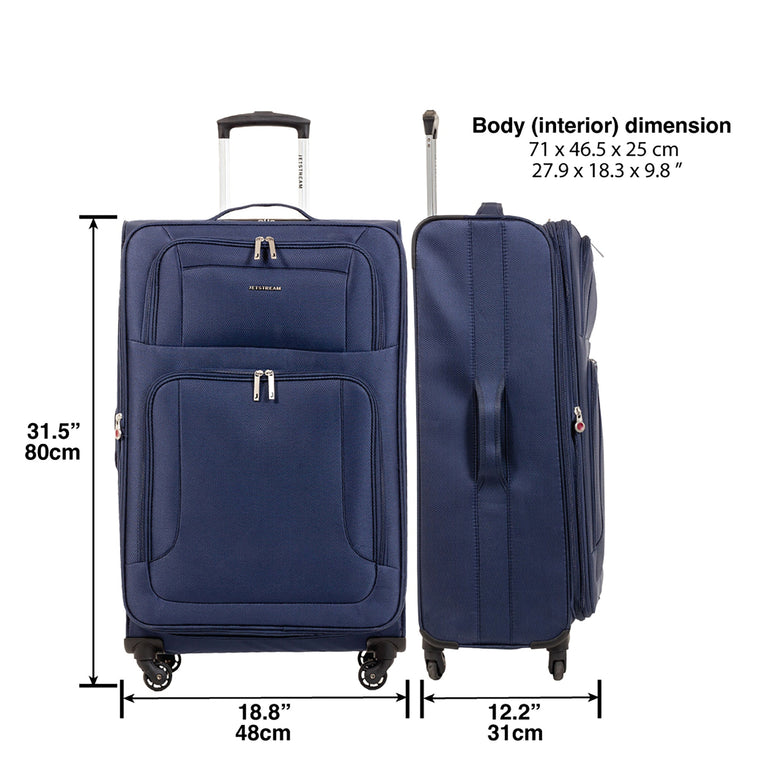 Jetstream Luggage Jetstream 3 Piece Spinner Expandable Luggage Set