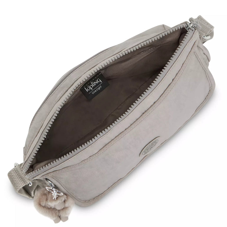 Kipling Cross-Body Bag Grey Gris Kipling Aisling Crossbody Bag - Grey Gris