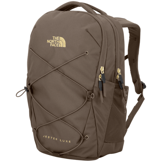 The North Face Women's Jester Luxe Backpack - Smokey Brown/Gold Metallic