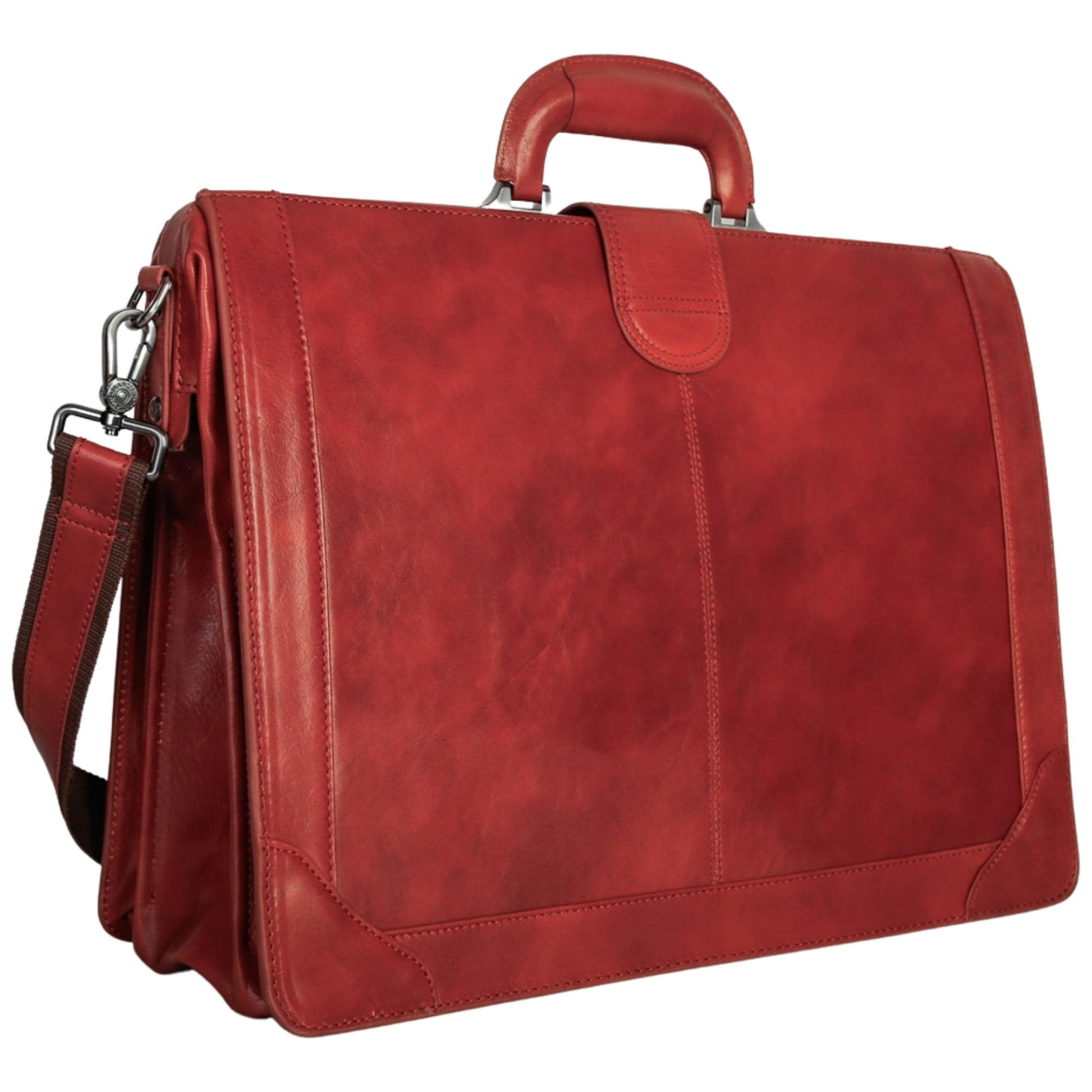 Mancini Briefcases Mancini Pelle D’oro Luxurious 17.3” Laptop Litigator Briefcase