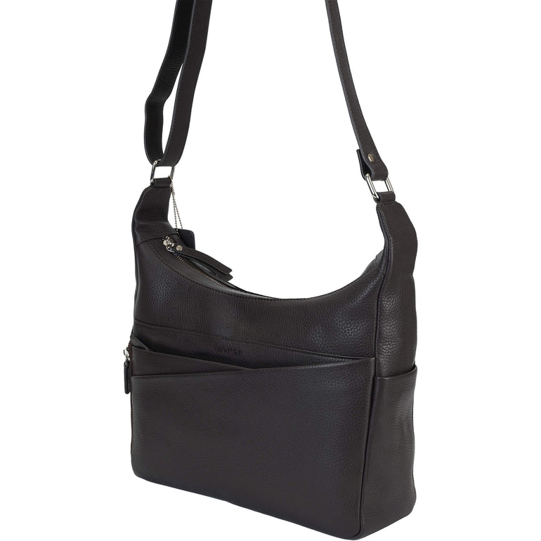 Mancini Cross-Body Bag Mancini Pebbled June Crossbody Handbag