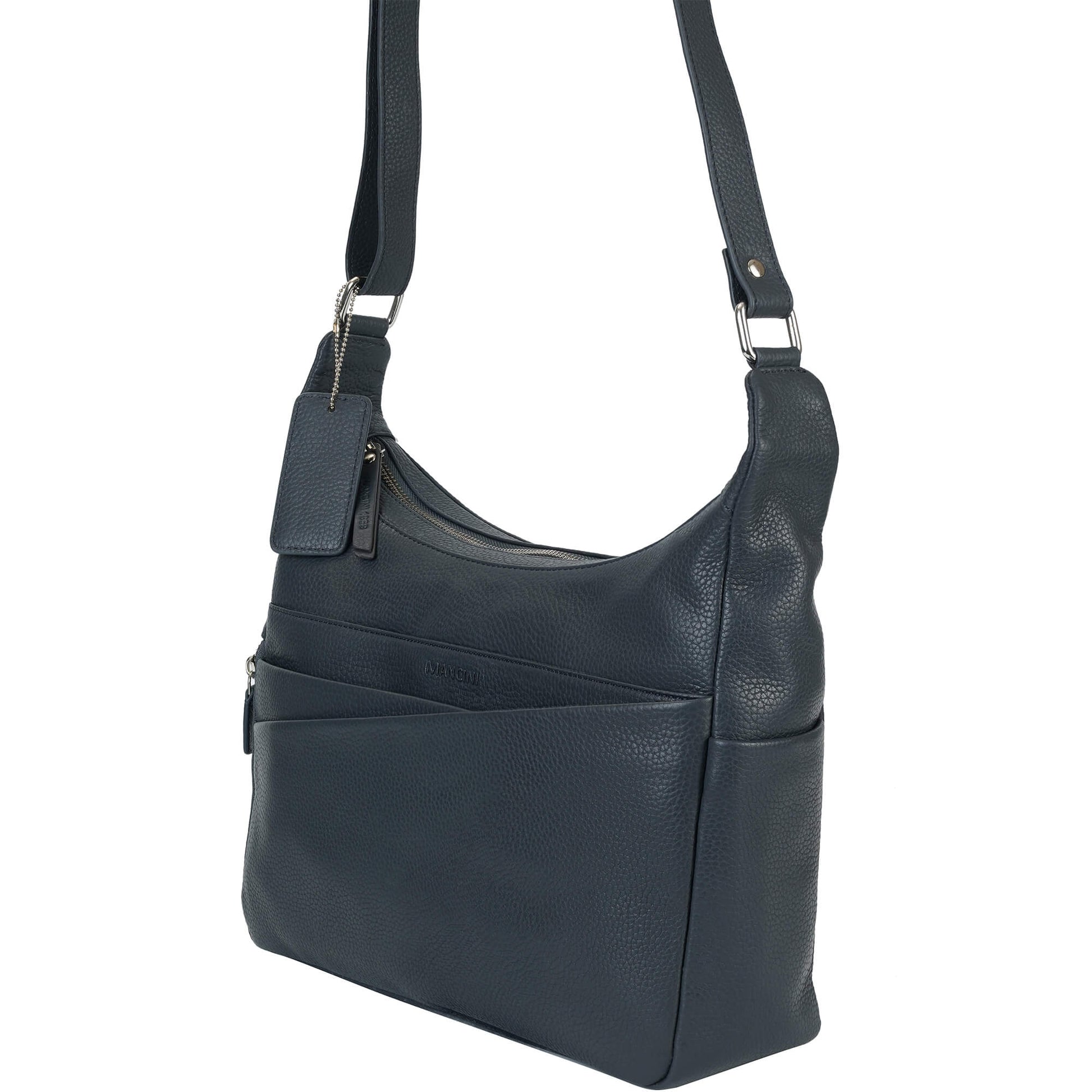Mancini Cross-Body Bag Mancini Pebbled June Crossbody Handbag