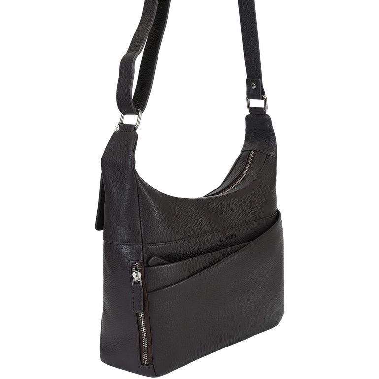 Mancini Cross-Body Bag Mancini Pebbled June Crossbody Handbag