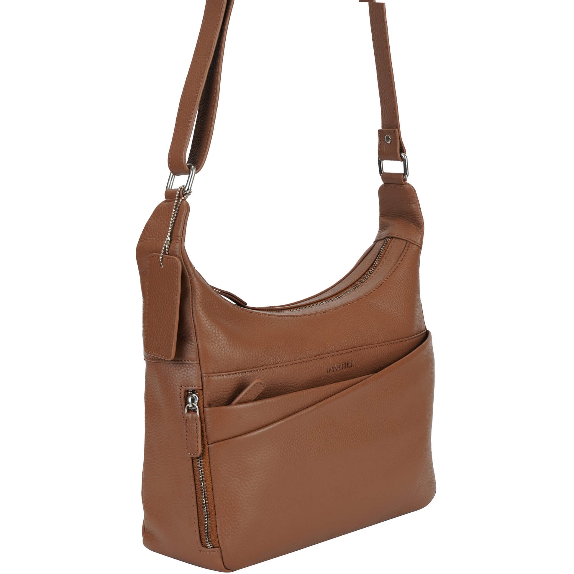 Mancini Cross-Body Bag Mancini Pebbled June Crossbody Handbag