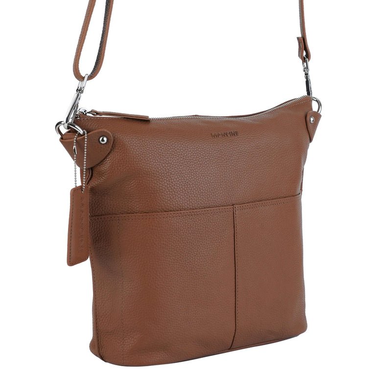 Mancini Cross-Body Bag Mancini Pebbled Susan Crossbody Hobo