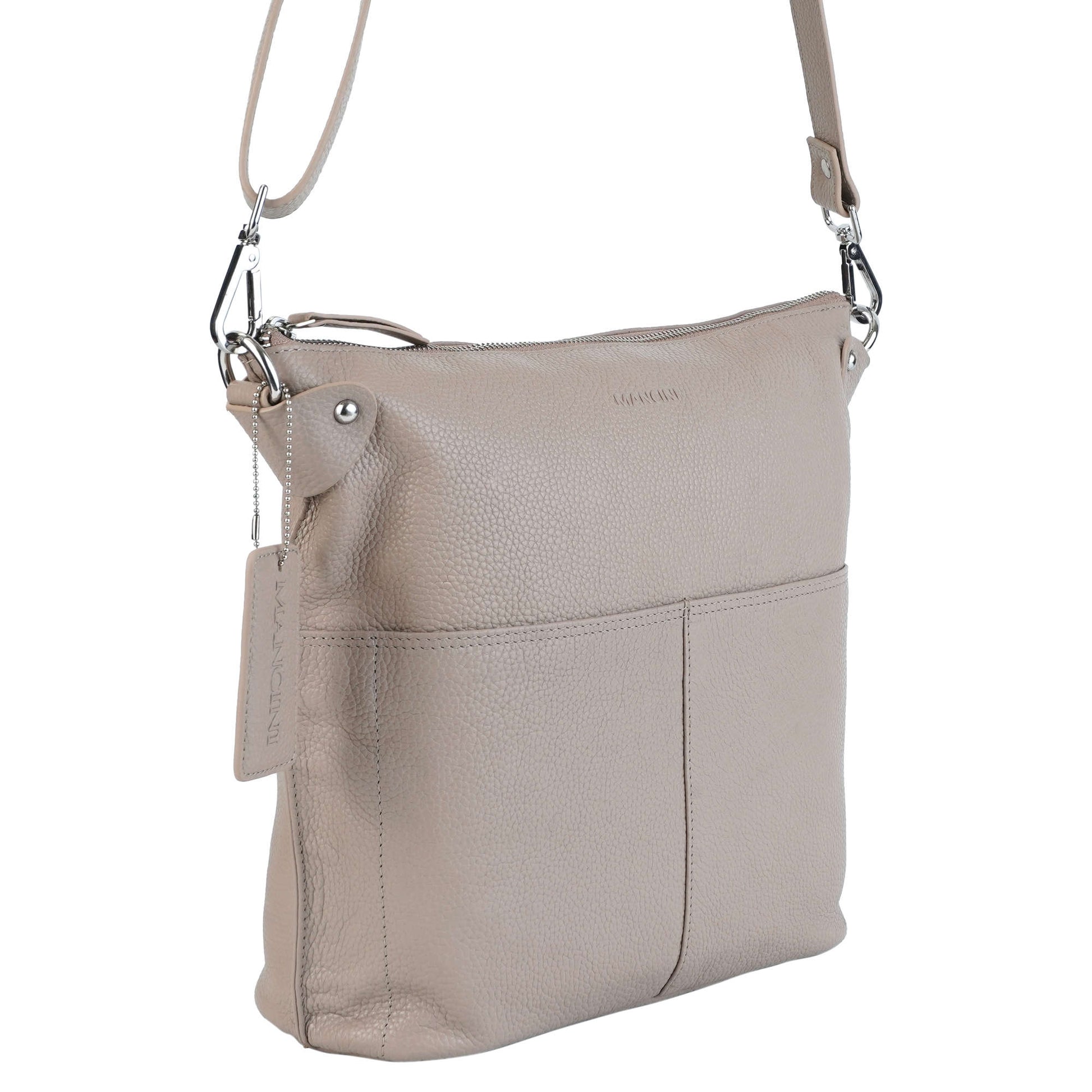 Mancini Cross-Body Bag Mancini Pebbled Susan Crossbody Hobo