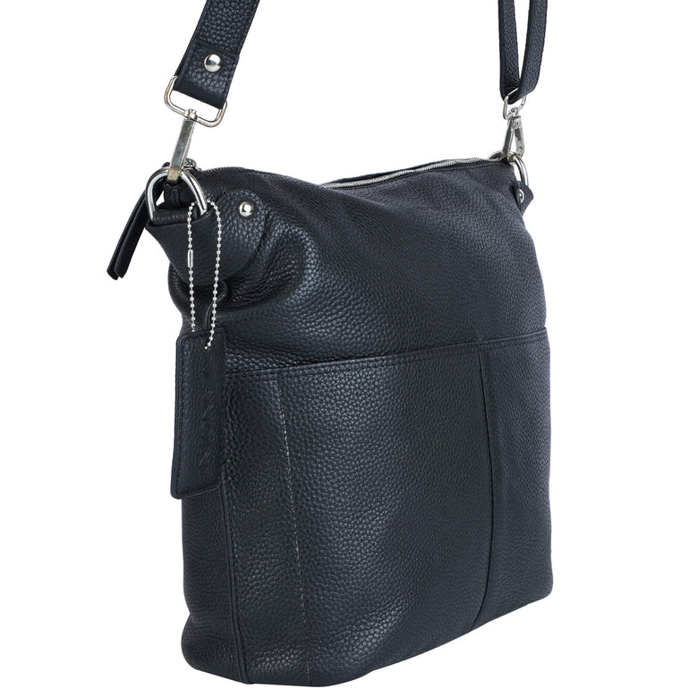 Mancini Cross-Body Bag Mancini Pebbled Susan Crossbody Hobo