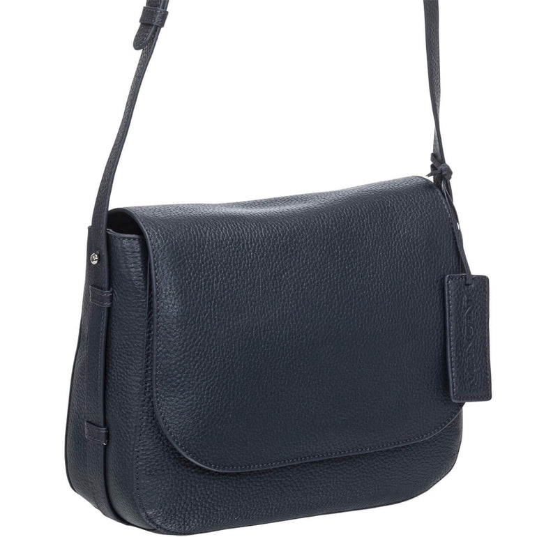 Mancini Handbags Mancini Pebbled Amy Leather Crossbody bag