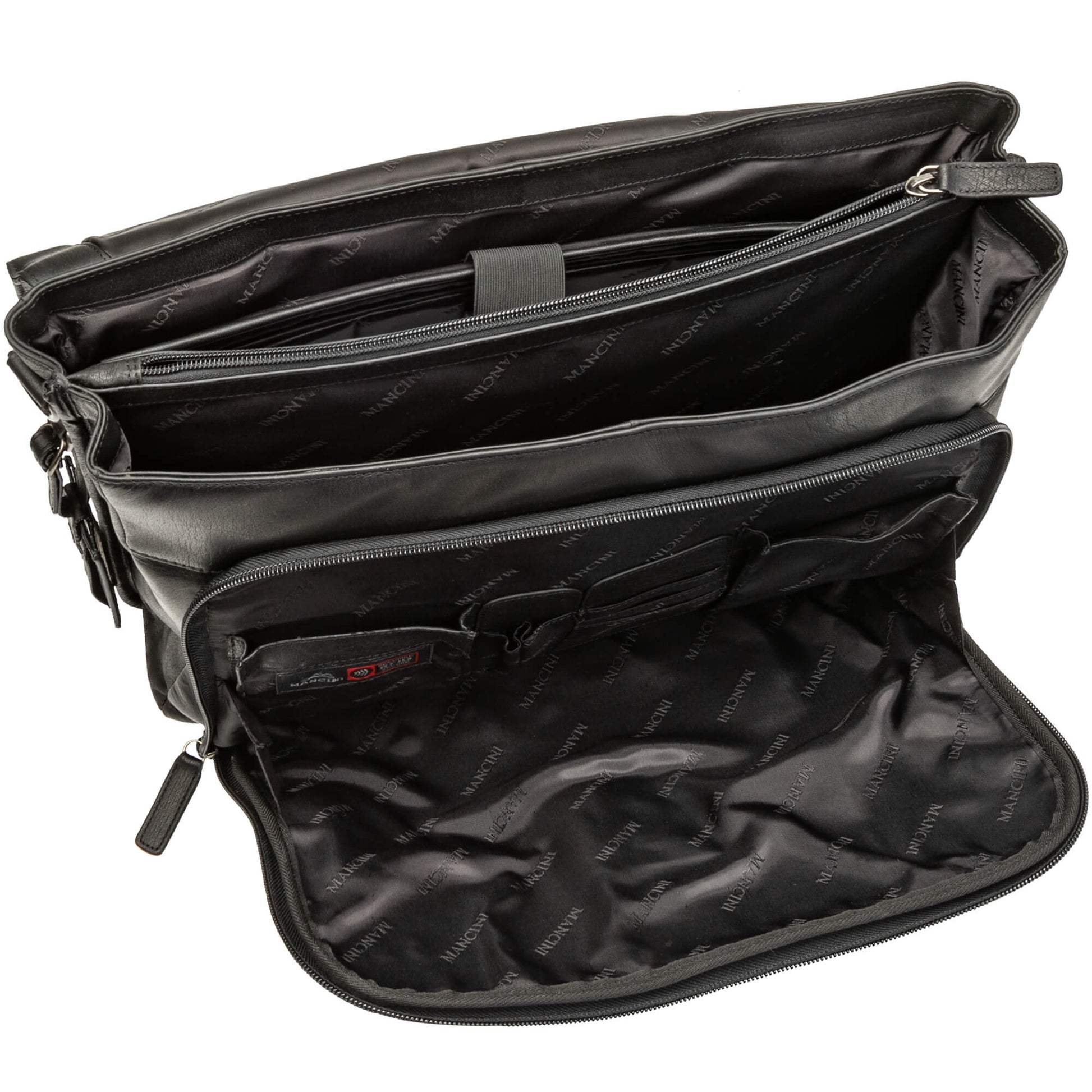 Mancini Laptop Briefcases Mancini BUFFALO Double Compartment Briefcase for 15.6" Laptop/Tablet