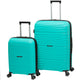Mancini Luggage Ice Blue Mancini Bermuda Collection Polypropylene Spinner Luggage 2-Piece Set (Carry-On & Large)