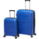 Mancini Luggage Klevin Blue Mancini Bermuda Collection Polypropylene Spinner Luggage 2-Piece Set (Carry-On & Large)