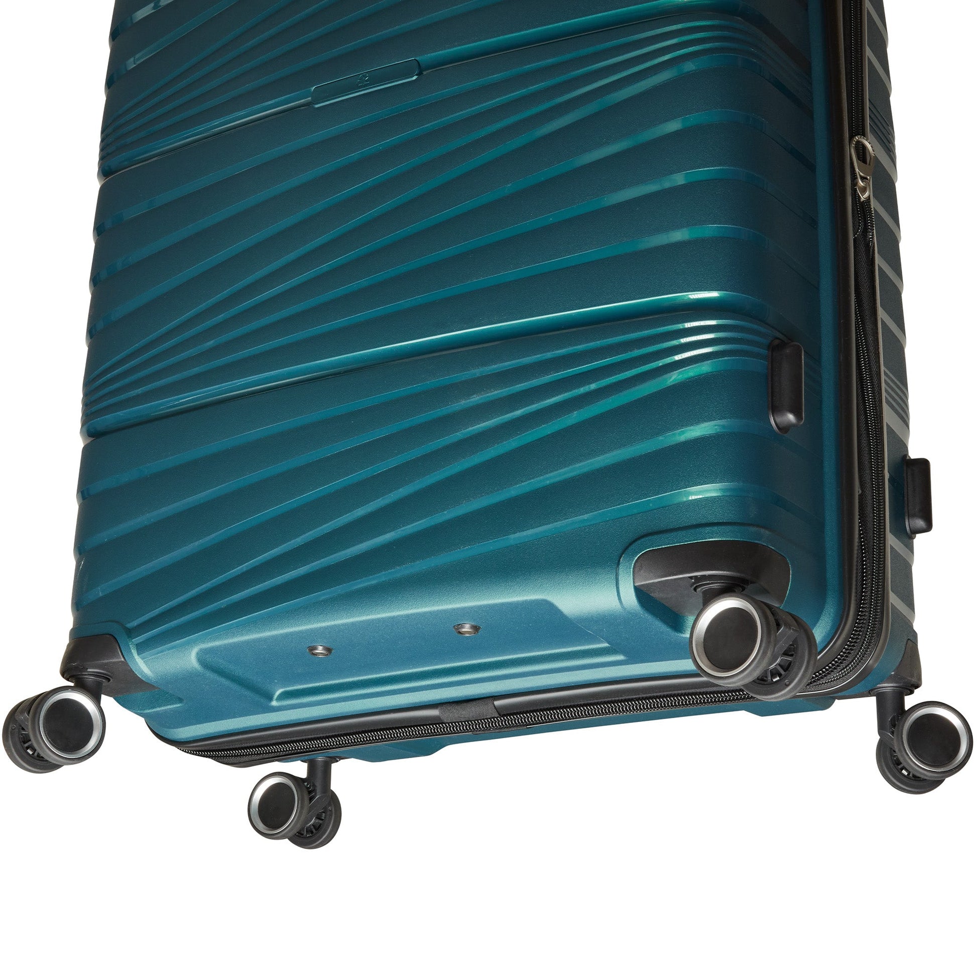 Mancini Luggage Mancini Bermuda Collection Polypropylene Spinner Luggage 2-Piece Set (Carry-On & Large)