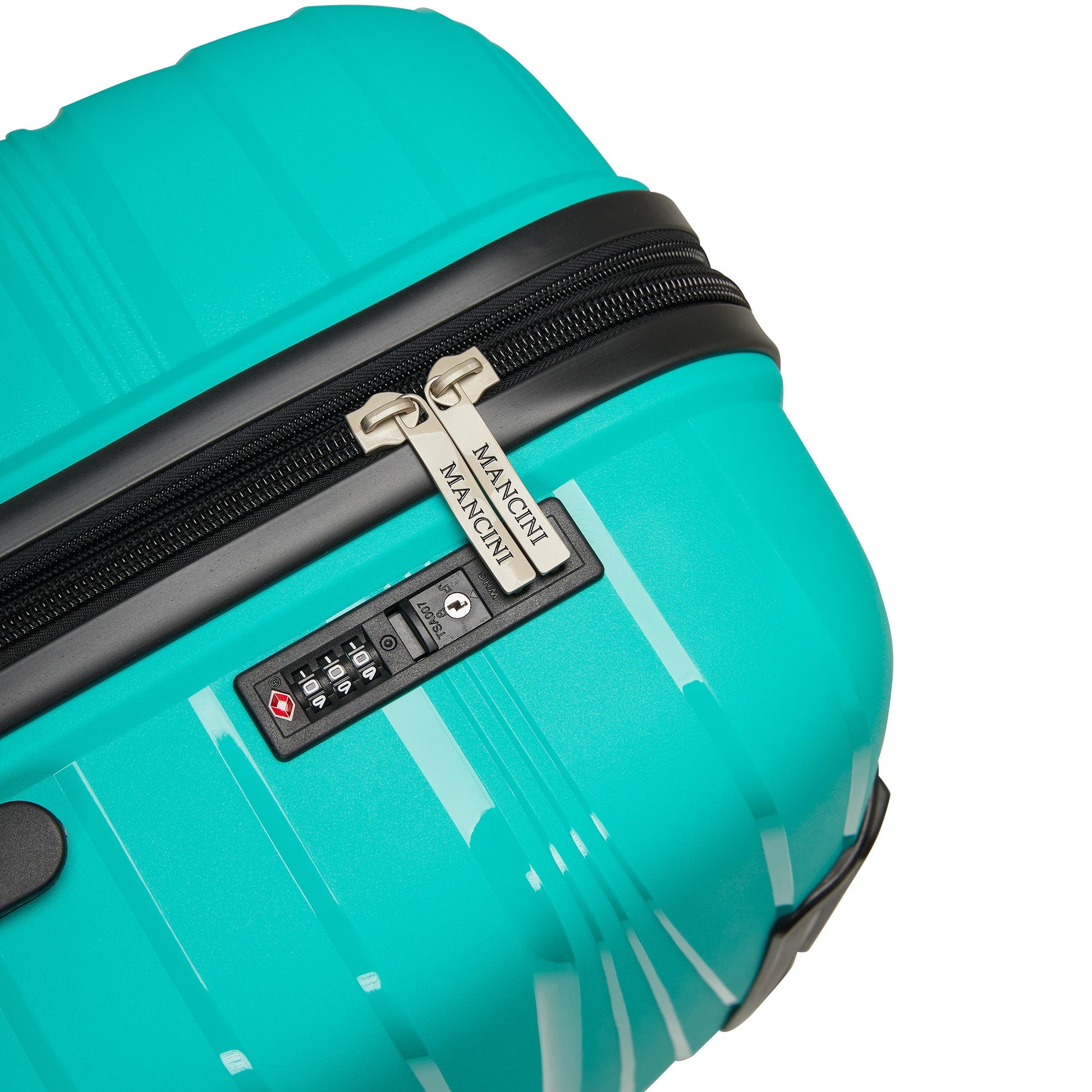 Mancini Luggage Mancini Bermuda Collection Polypropylene Spinner Luggage 2-Piece Set (Carry-On & Large)