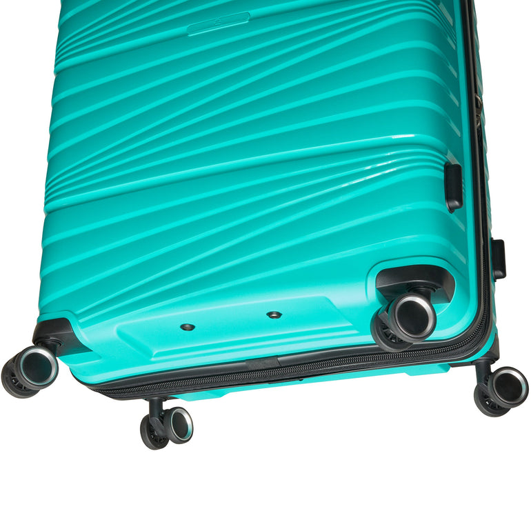 Mancini Luggage Mancini Bermuda Collection Polypropylene Spinner Luggage 2-Piece Set (Carry-On & Large)
