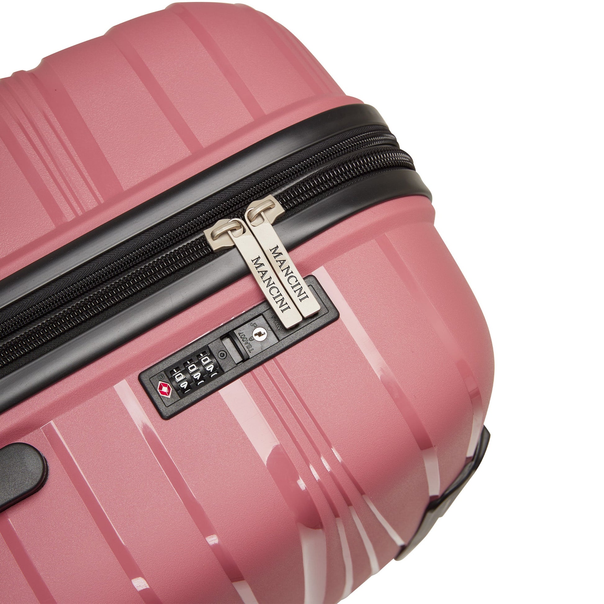 Mancini Luggage Mancini Bermuda Collection Polypropylene Spinner Luggage 2-Piece Set (Carry-On & Large)