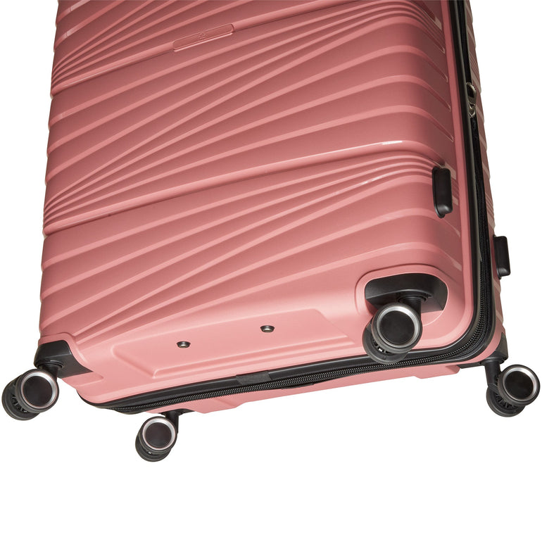 Mancini Luggage Mancini Bermuda Collection Polypropylene Spinner Luggage 2-Piece Set (Carry-On & Large)
