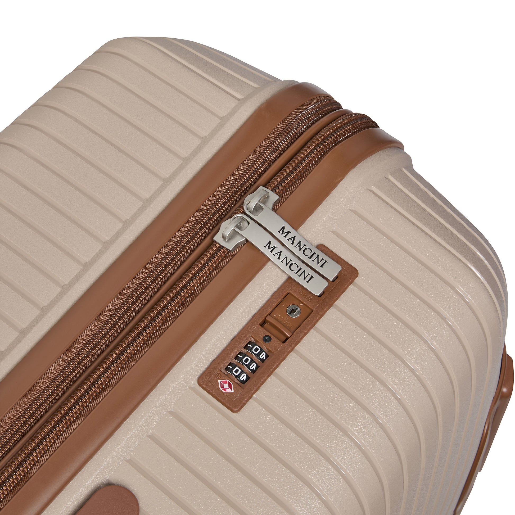 Mancini Luggage Mancini St. Lucia Collection Polypropylene Spinner Luggage 2-Piece Set (Carry-On & Large)