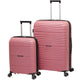 Mancini Luggage Rose Gold Mancini Bermuda Collection Polypropylene Spinner Luggage 2-Piece Set (Carry-On & Large)