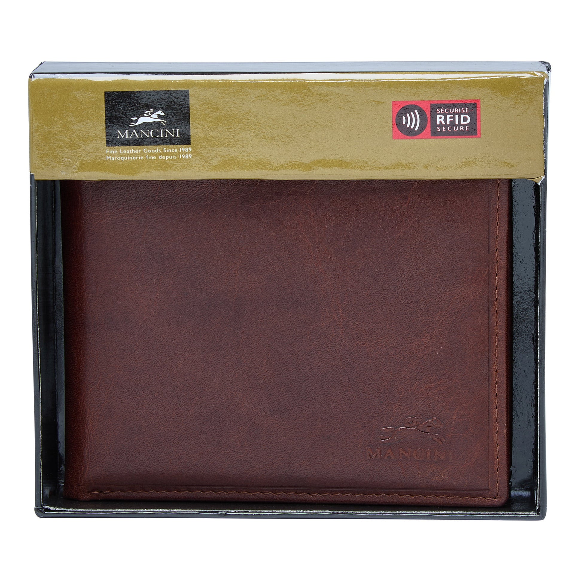 Mancini Wallets Mancini BOULDER Men's RFID Secure Wallet with Removable Passcase and Coin Pocket