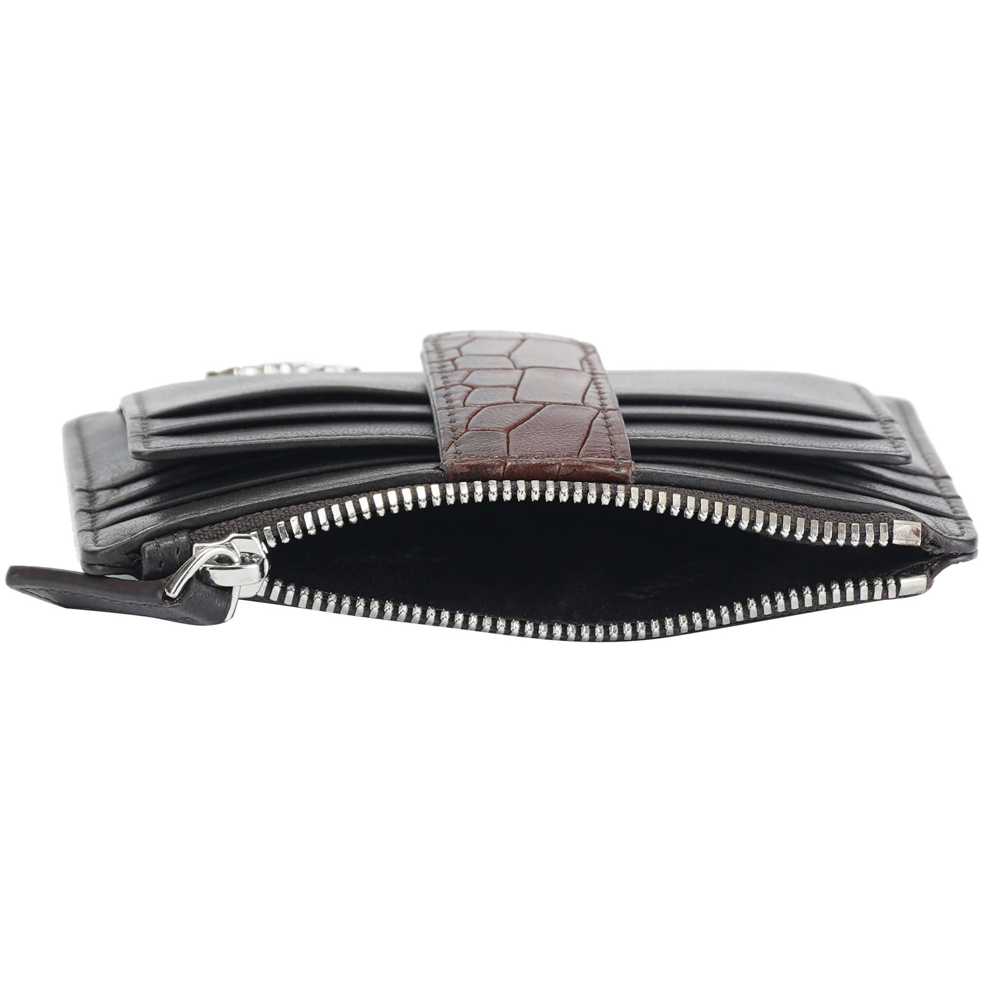 Mancini Wallets Mancini Croco2 Women’s Card Case with Enhanced RFID Protection
