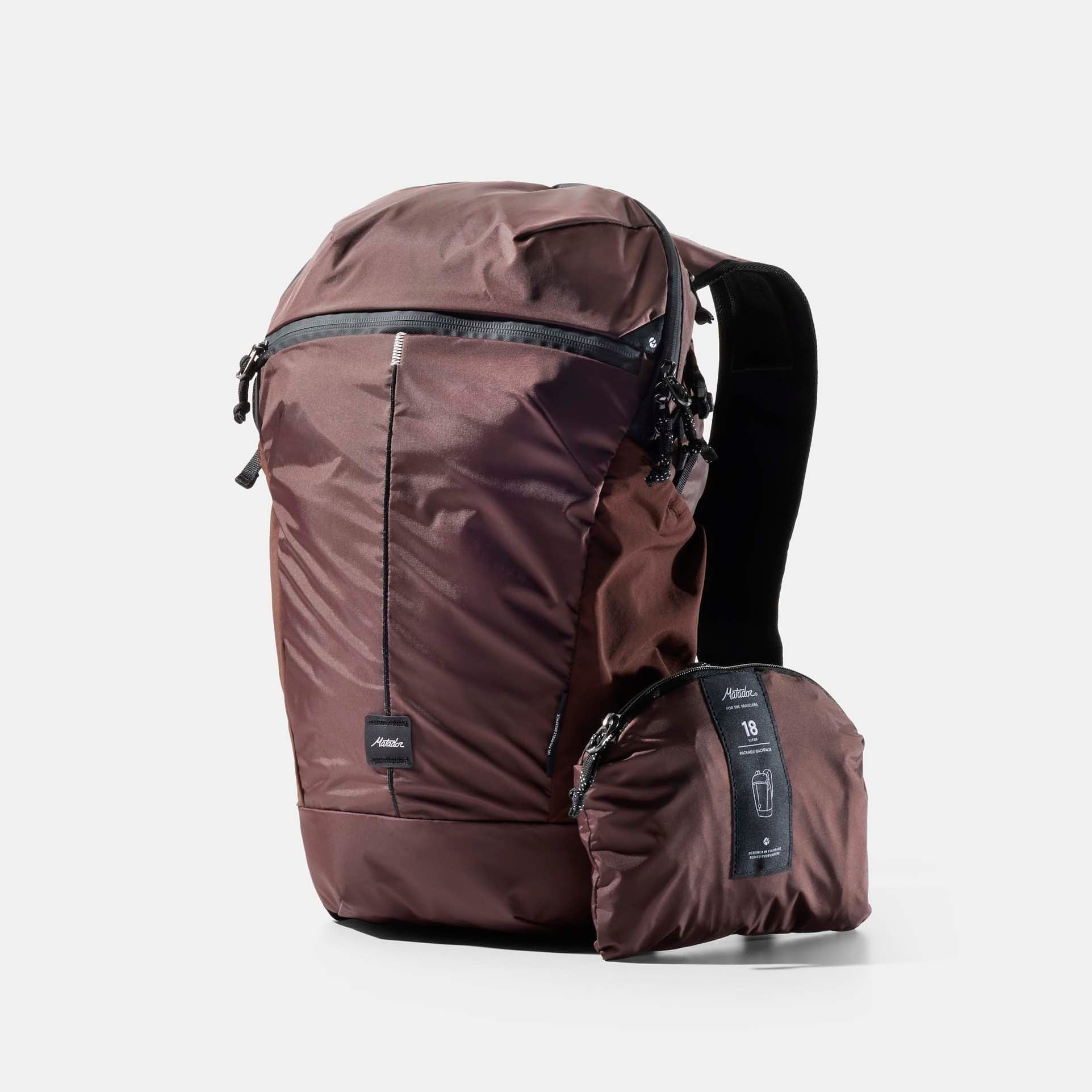 Matador Backpacks Garnet Matador 18L Packable Backpack - Packed