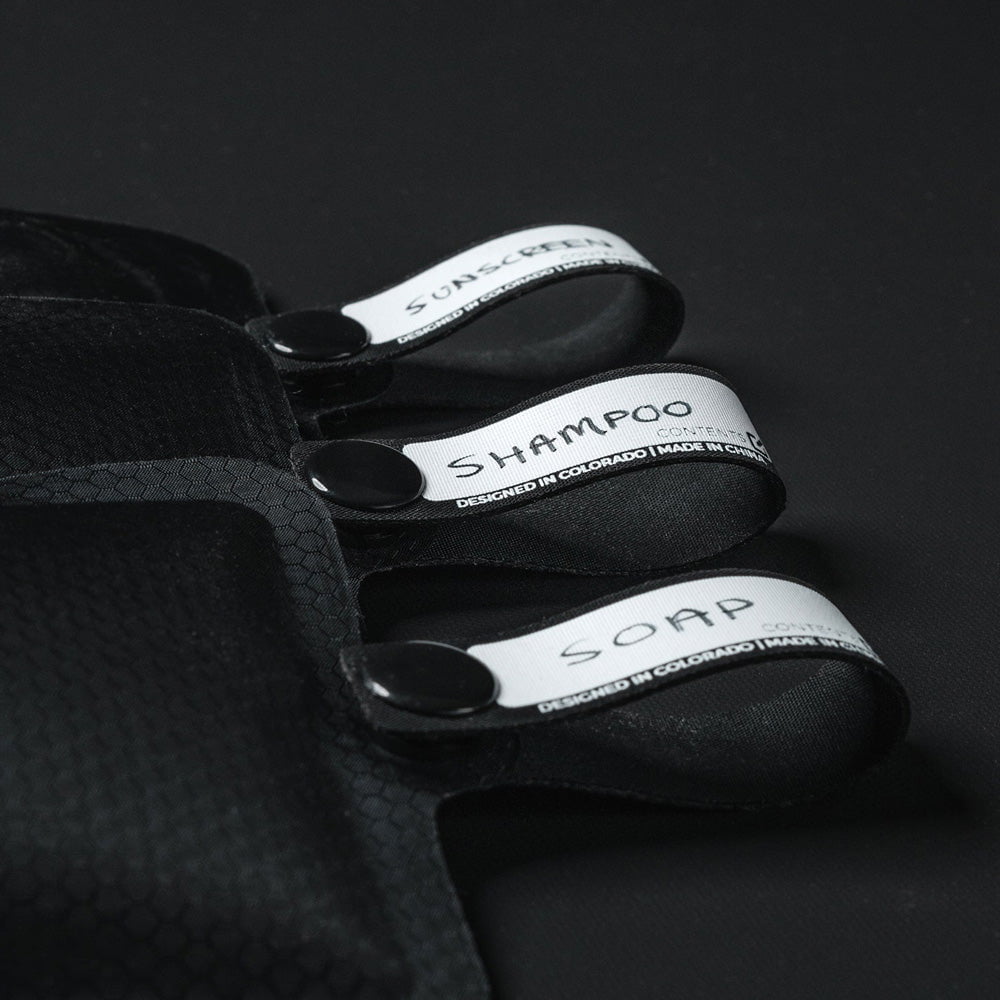 Matador Travel Accessories Charcoal Matador FlatPak Toiletry Bottle 3-Pack - Charcoal