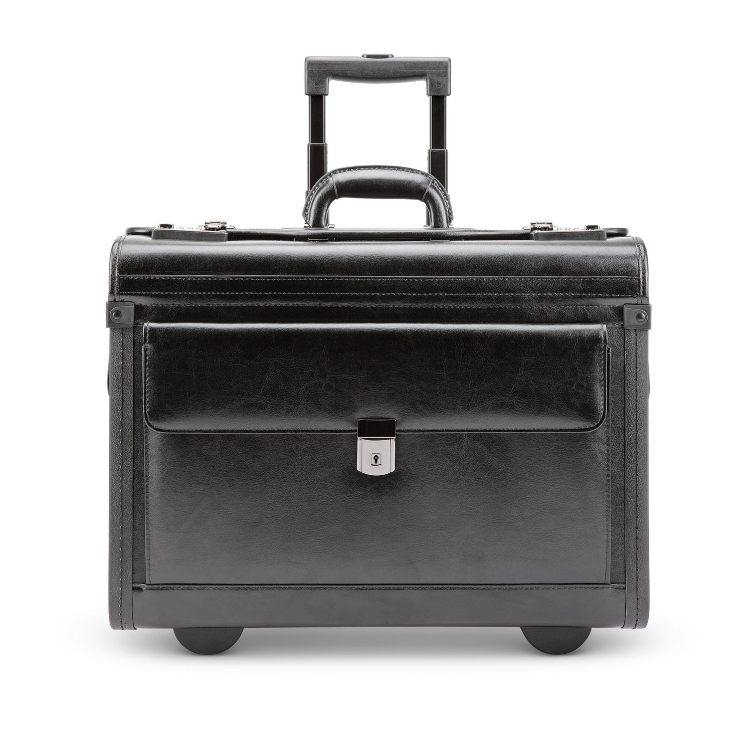 Nextech Briefcases Black Nextech Rolling Leather Catalogue Case