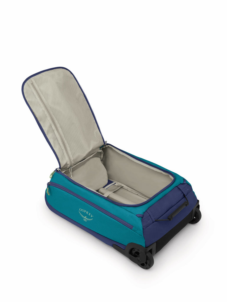 Osprey Wheeled Duffle Blue Spikemoss/Alkaline Osprey Daylite Carry-On Wheeled Duffel 40 - Blue Spikemoss/Alkaline