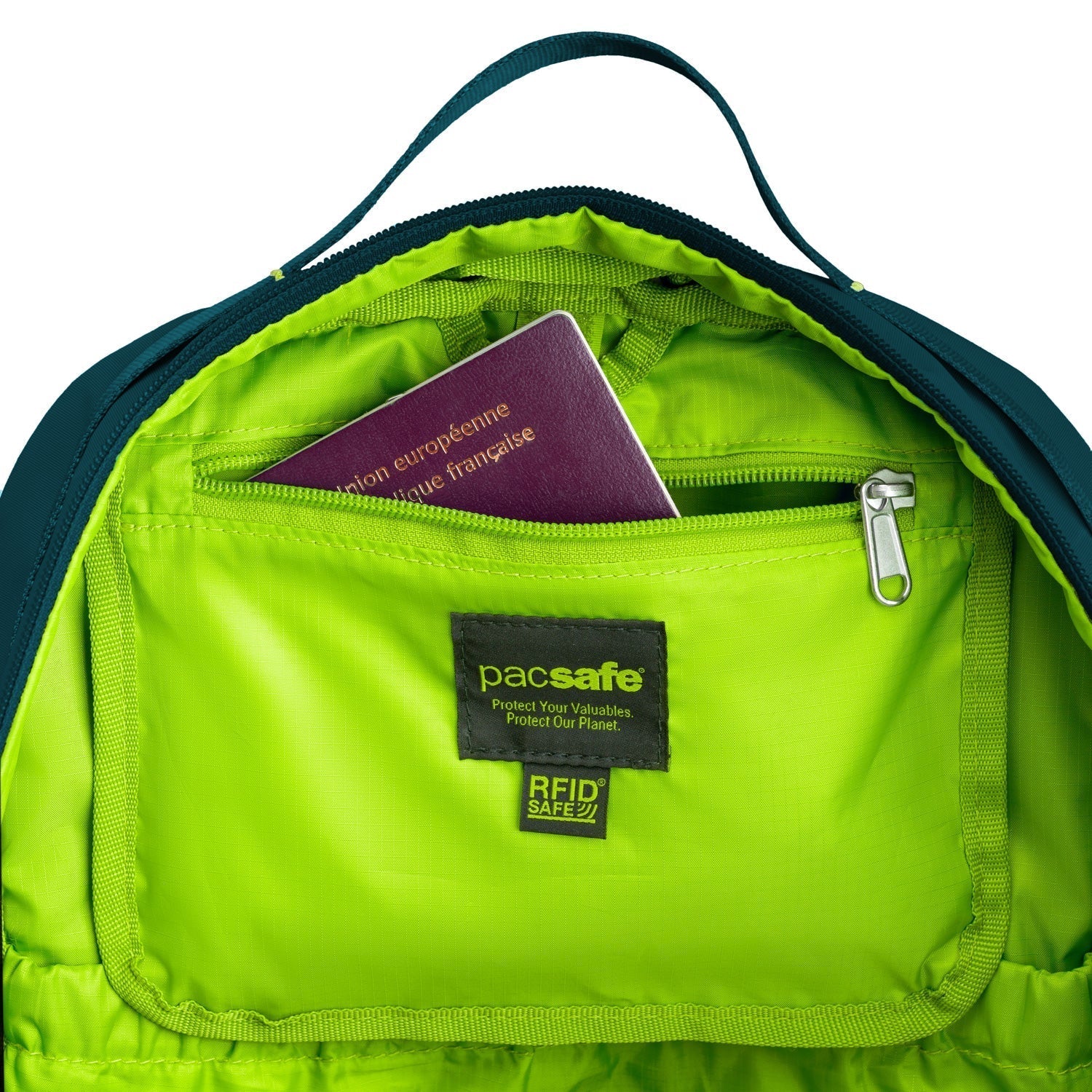 Pacsafe Backpack on Wheels Tidal Teal Pacsafe ECO 25L Anti-Theft Backpack - Tidal Teal