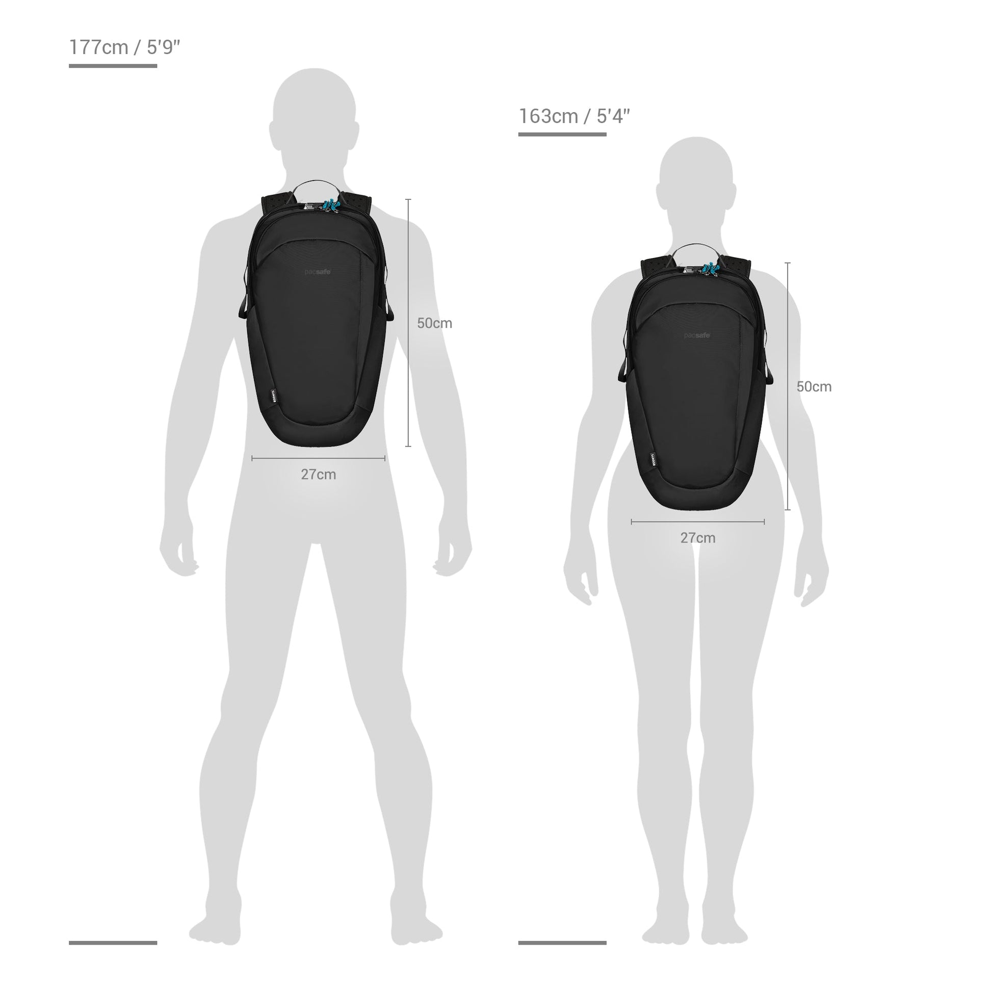 Pacsafe Backpack on Wheels Tidal Teal Pacsafe ECO 25L Anti-Theft Backpack - Tidal Teal