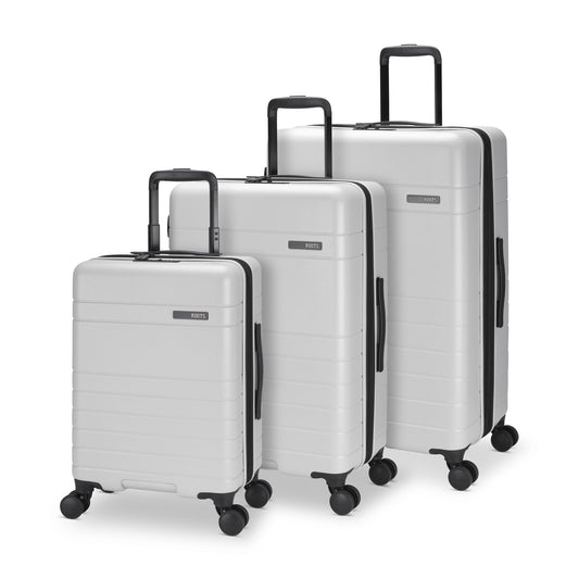 Roots Luggage Off-White Roots Travel Expandable Spinner 3-Piece Luggage Set