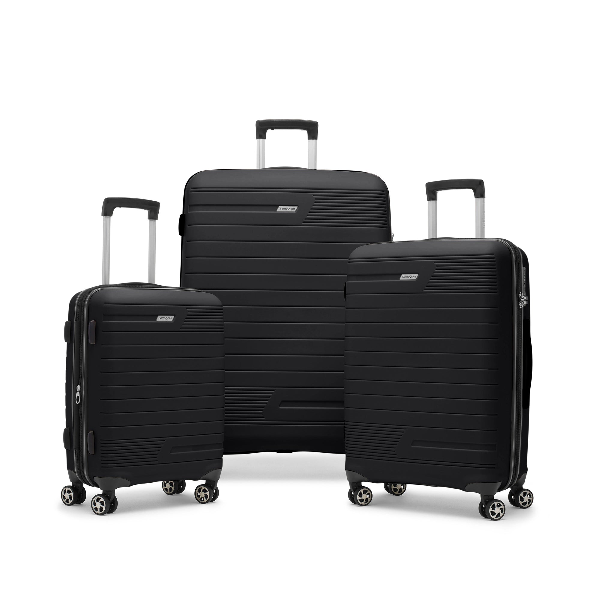 Samsonite Luggage Black Samsonite Sirocco Collection 3 Piece Nested Spinner Expandable Luggage Set