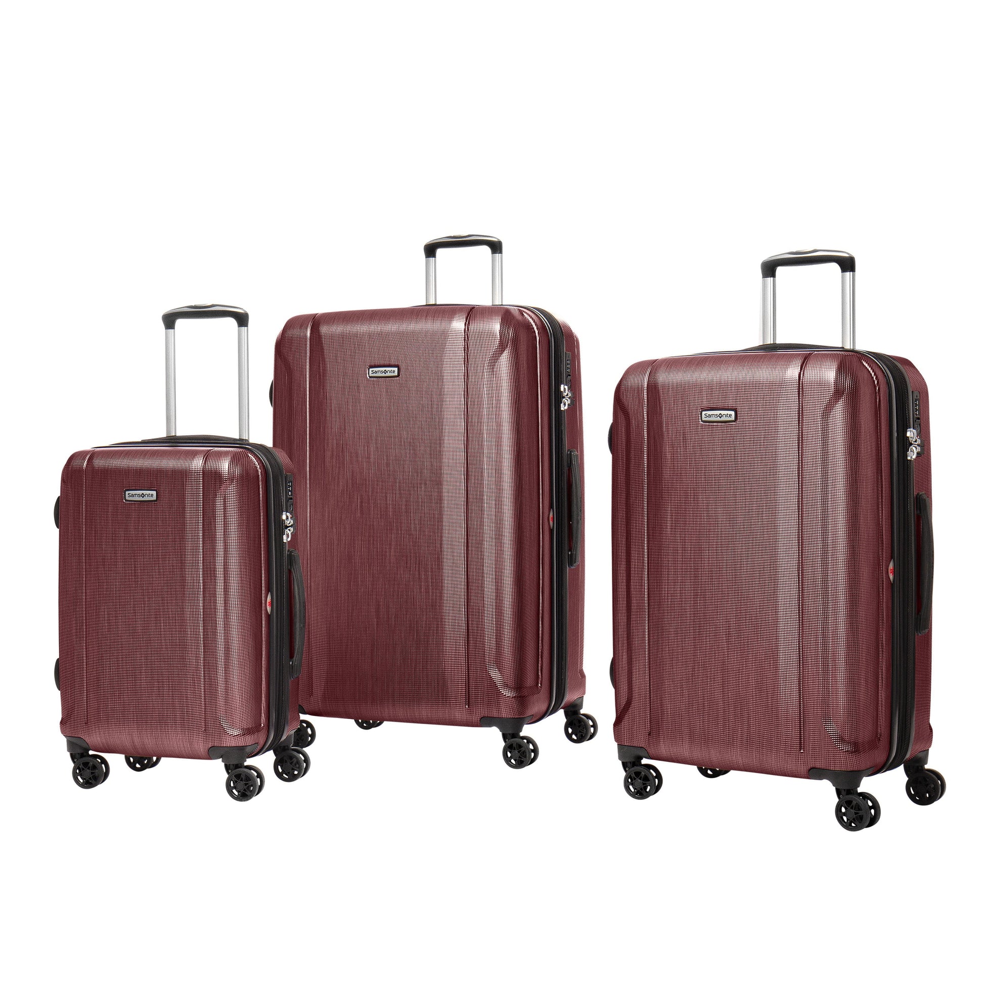 Samsonite Luggage Dark Red Samsonite Omni 3.0 - 3 Piece Spinner Expandable Luggage Set
