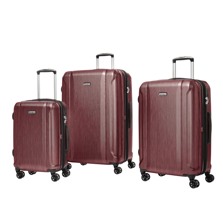 Samsonite Luggage Dark Red Samsonite Omni 3.0 - 3 Piece Spinner Expandable Luggage Set