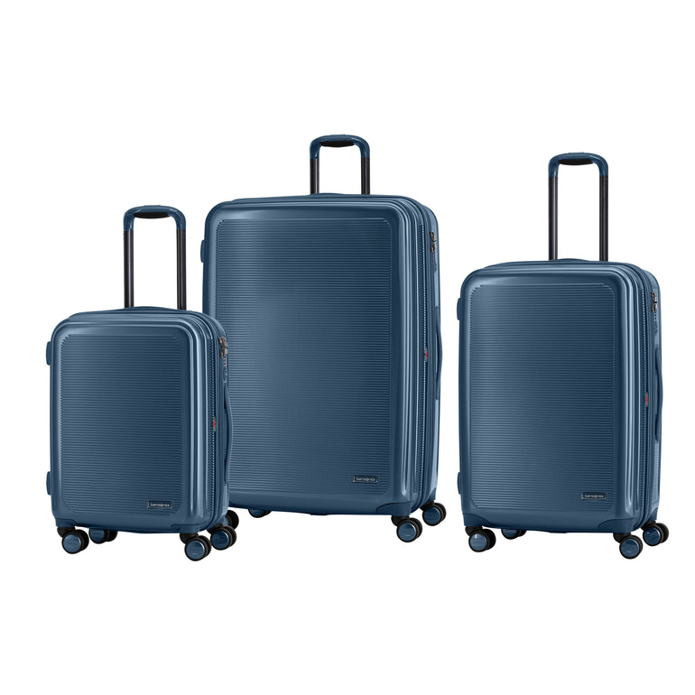 Samsonite Luggage Navy Blue Samsonite Kenya 3-Piece Nested Spinner Luggage Set