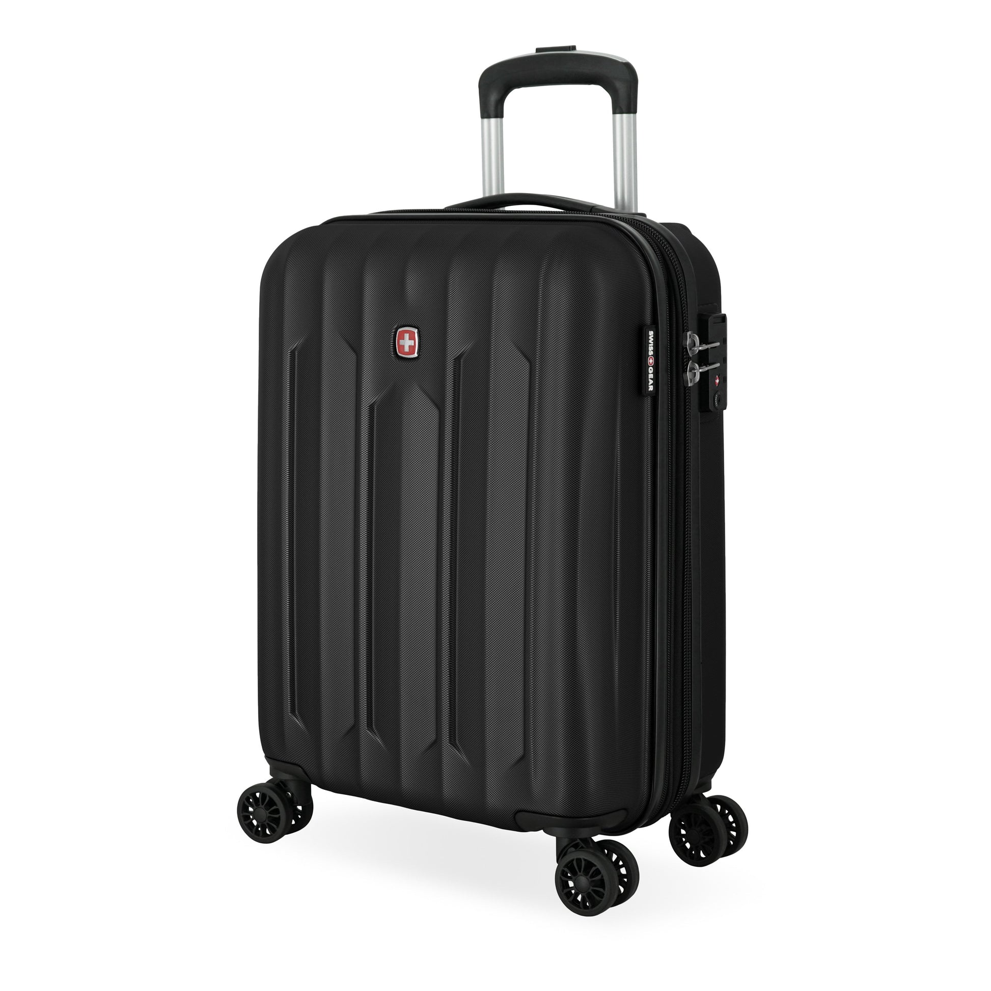 Swiss Gear Luggage Black Swiss Gear Chrome Reserve Expandable Carry-On Spinner Luggage