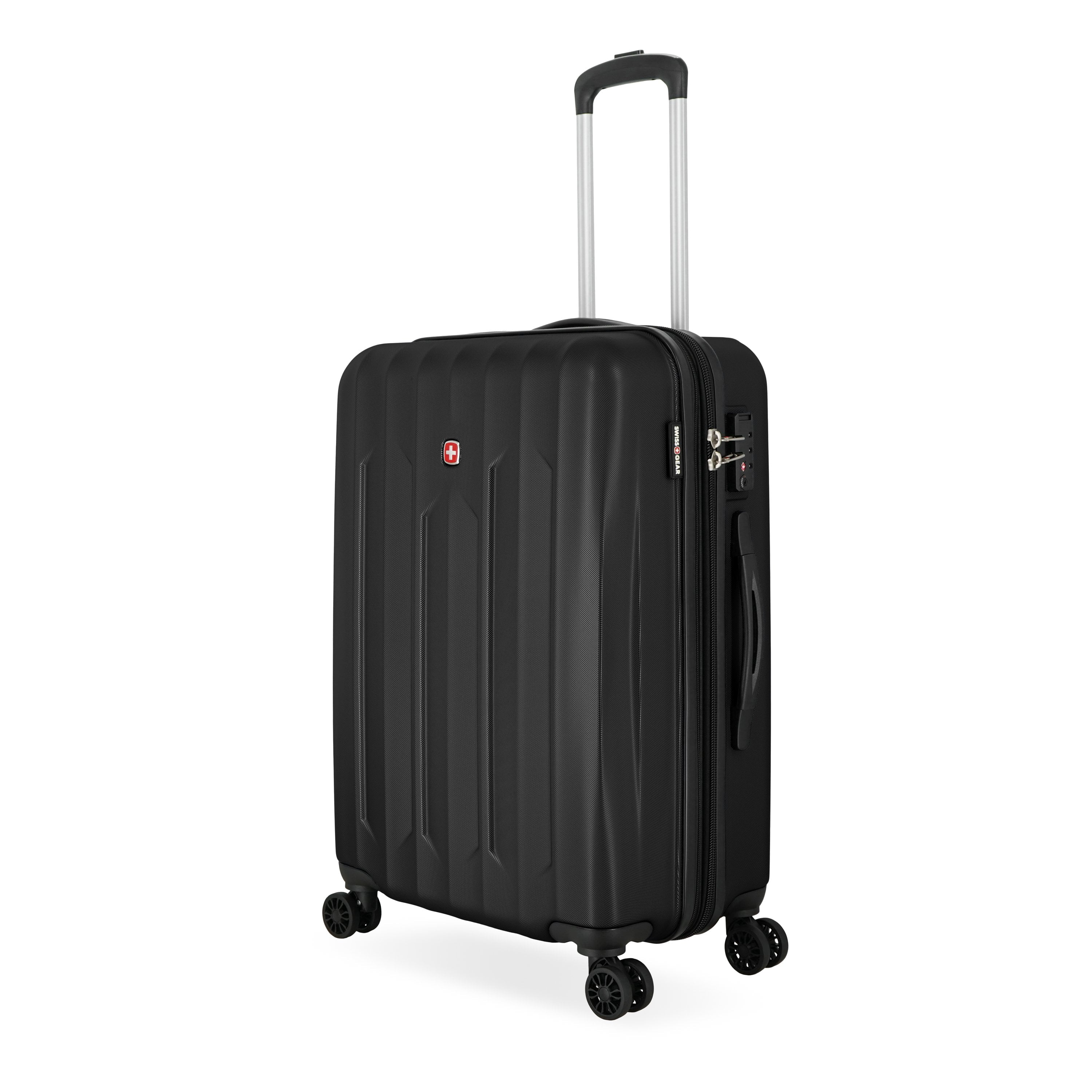 Swiss Gear Luggage Black Swiss Gear Chrome Reserve Expandable Medium Checked Spinner Luggage