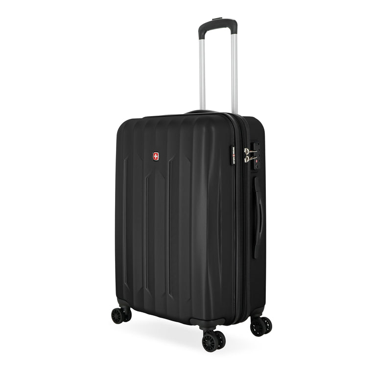 Swiss Gear Luggage Black Swiss Gear Chrome Reserve Expandable Medium Checked Spinner Luggage