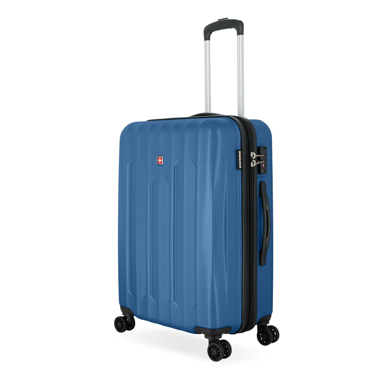 Swiss Gear Luggage Blue Swiss Gear Chrome Reserve Expandable Medium Checked Spinner Luggage
