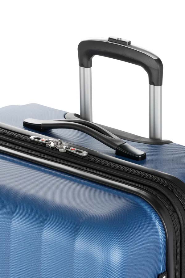 Swiss Gear Luggage Blue Swiss Gear The Chrome Large Checked Spinner Luggage