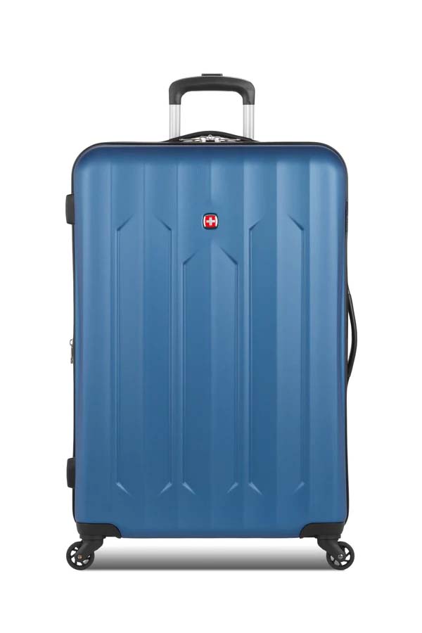 Swiss Gear Luggage Blue Swiss Gear The Chrome Large Checked Spinner Luggage