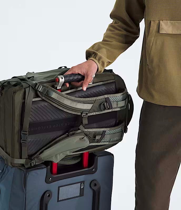 The North Face Backpacks New Taupe Green/TNF Black The North Face Base Camp Voyager Pro Travel Pack - New Taupe Green/TNF Black