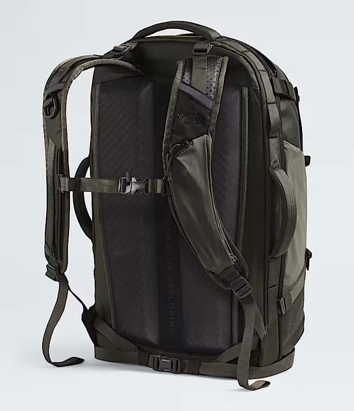 The North Face Backpacks New Taupe Green/TNF Black The North Face Base Camp Voyager Pro Travel Pack - New Taupe Green/TNF Black