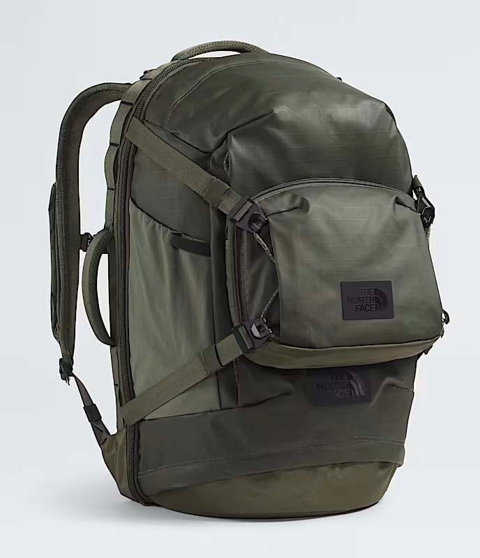 The North Face Backpacks New Taupe Green/TNF Black The North Face Base Camp Voyager Pro Travel Pack - New Taupe Green/TNF Black