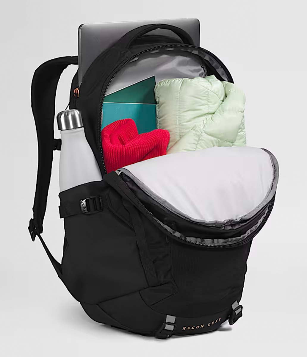 The North Face Backpacks TNF Black/Burnt Coral Metallic-NPF The North Face Women’s Recon Luxe Backpack