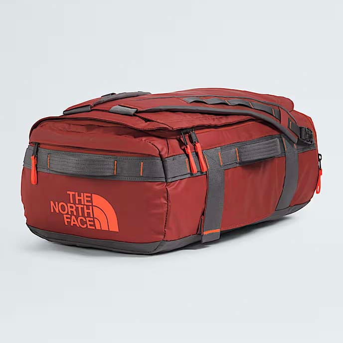 The North Face Duffles Iron Clay/Anthracite Grey/Lava Red The North Face Base Camp Voyager Duffel—32L