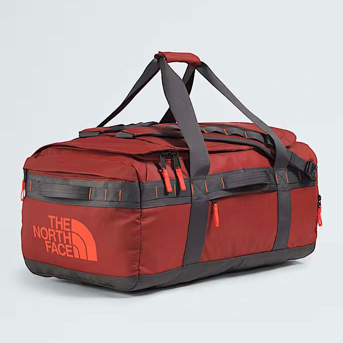 The North Face Duffles Iron Clay/Anthracite Grey/Lava Red The North Face Base Camp Voyager Duffel—62L