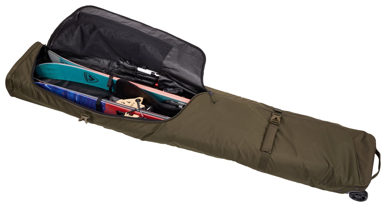 Thule Ski Bag Deep Khaki Thule RoundTrip Ski Roller Bag 175cm - Deep Khaki