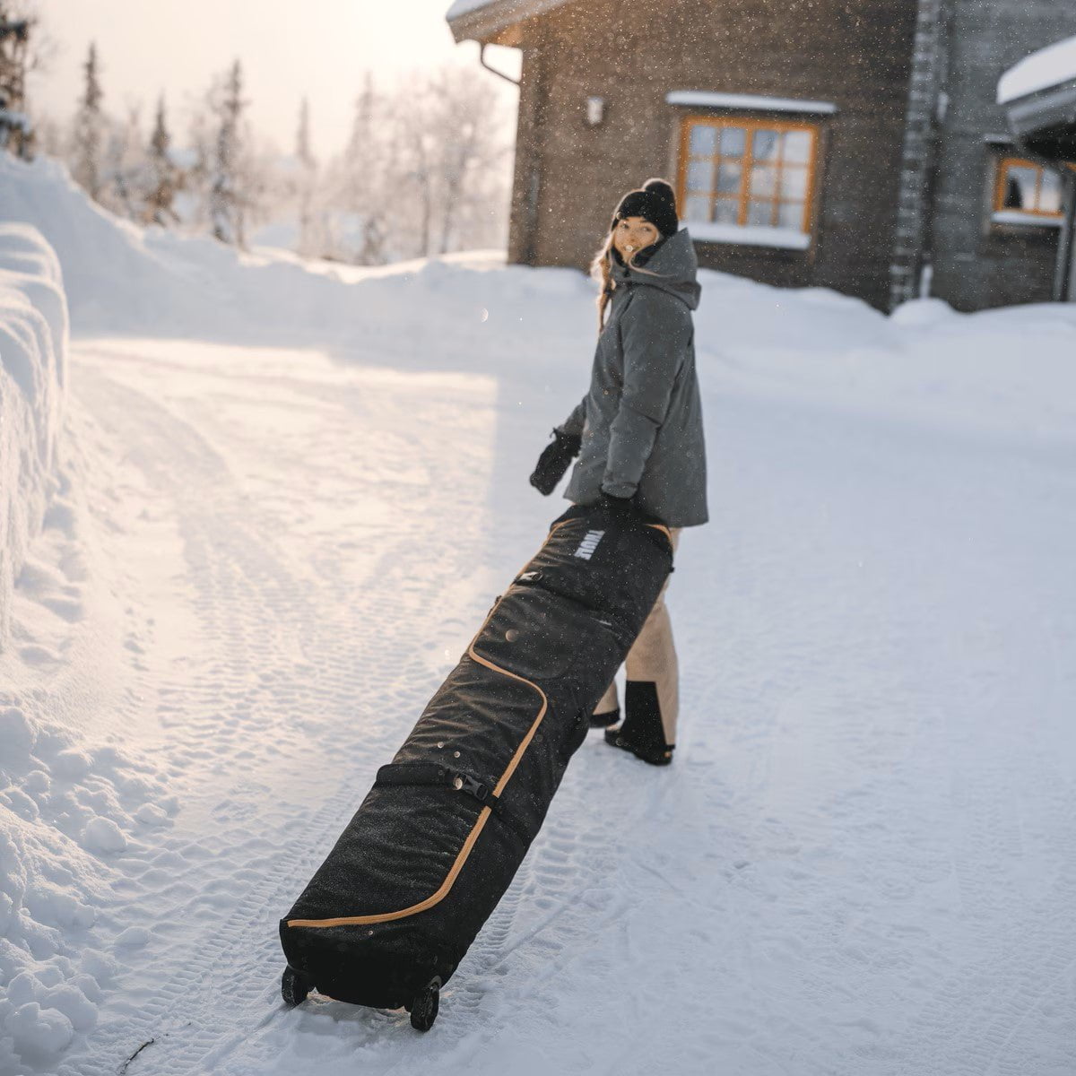 Thule Ski Bag Mid Blue Thule RoundTrip Ski Roller Bag 192cm - Mid Blue